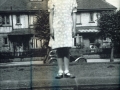 Margaret Drabble on the wall of the Avenue, c.1950 (picture taken from Sunday Times article)