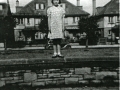 Margaret Drabble on the wall of the Avenue, c.1950 (picture taken from Sunday Times article)